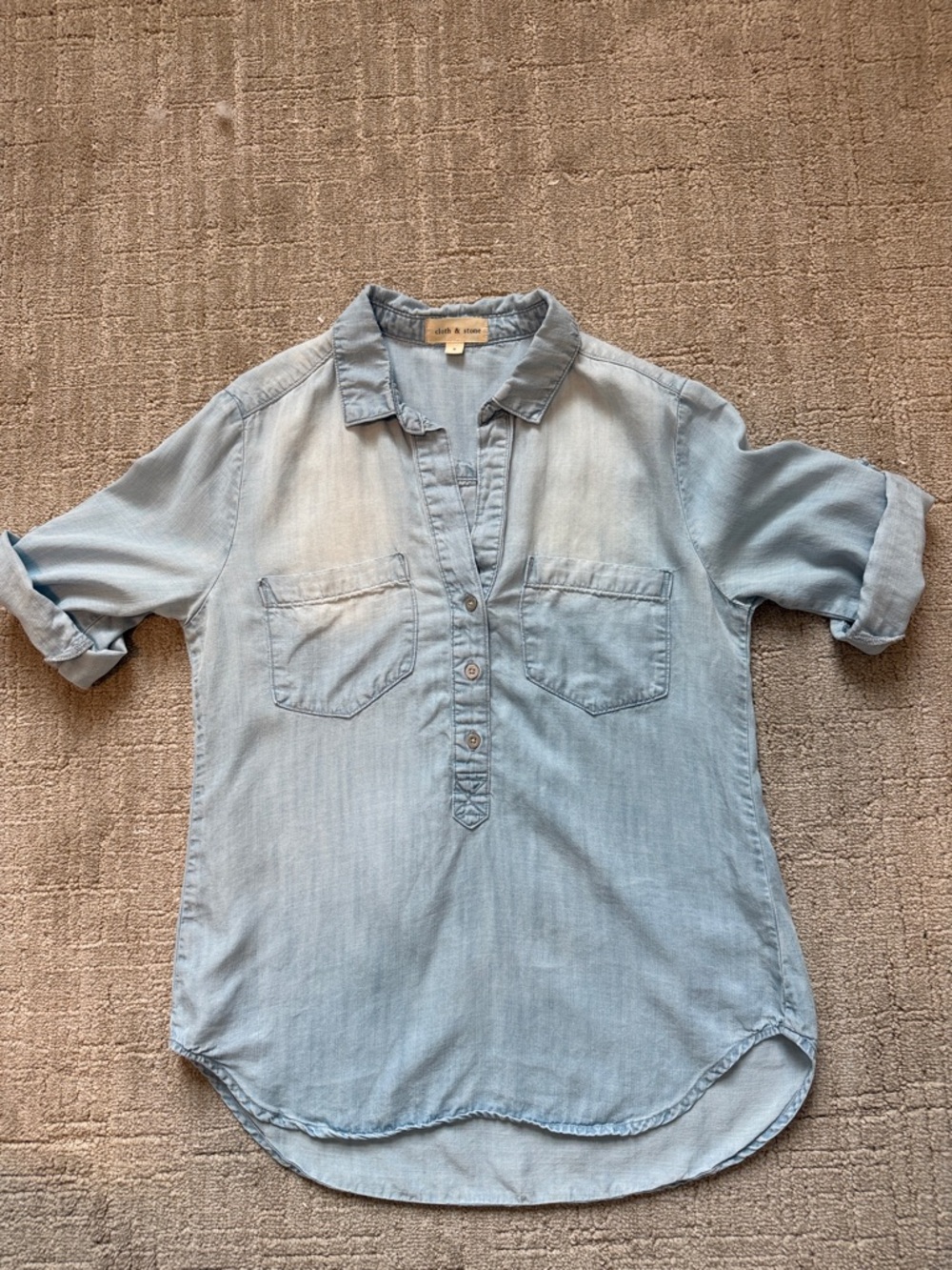 Cloth & Stone tencel tunic shirt sz S - Picture 3 of 6